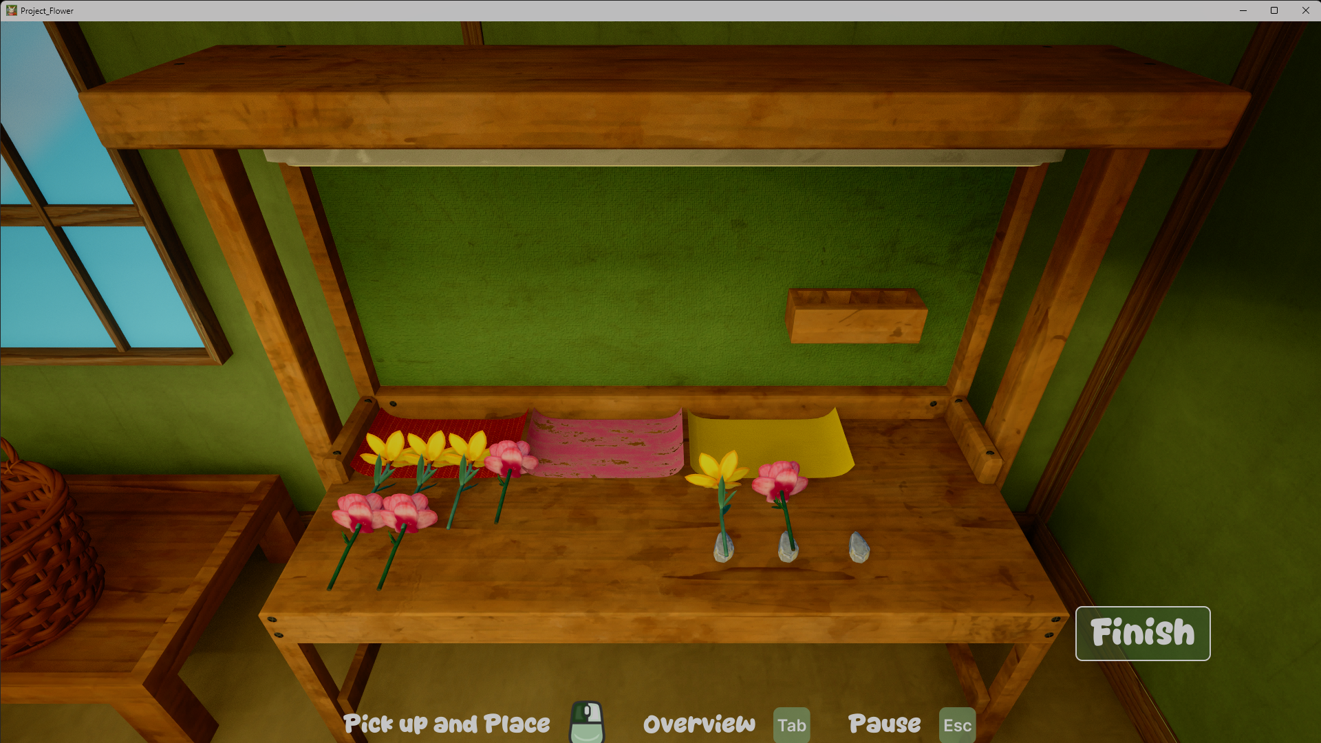 Bouquet crafting workbench, the Hanakotoba flower arrangement interface